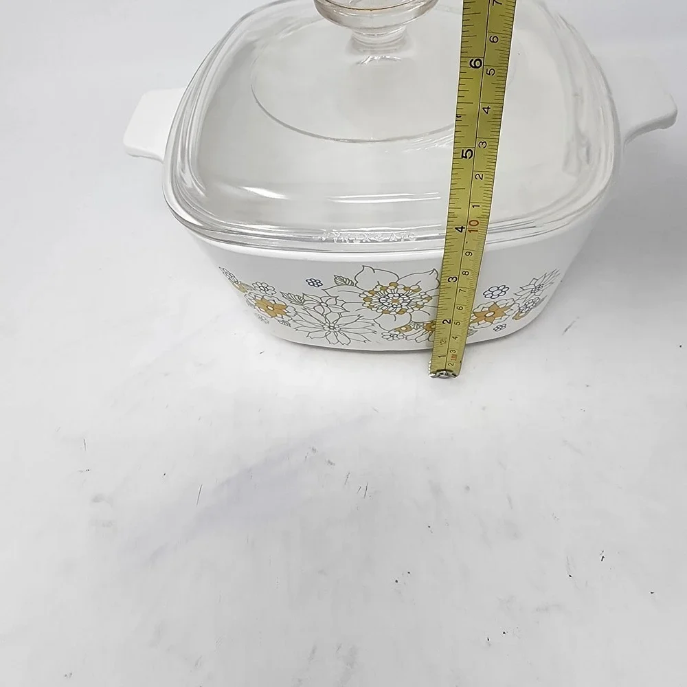 Vintage CorningWare Floral Bouquet Casserole Dish 1 3/4 QT P-1 3/4-B‎ With Lid